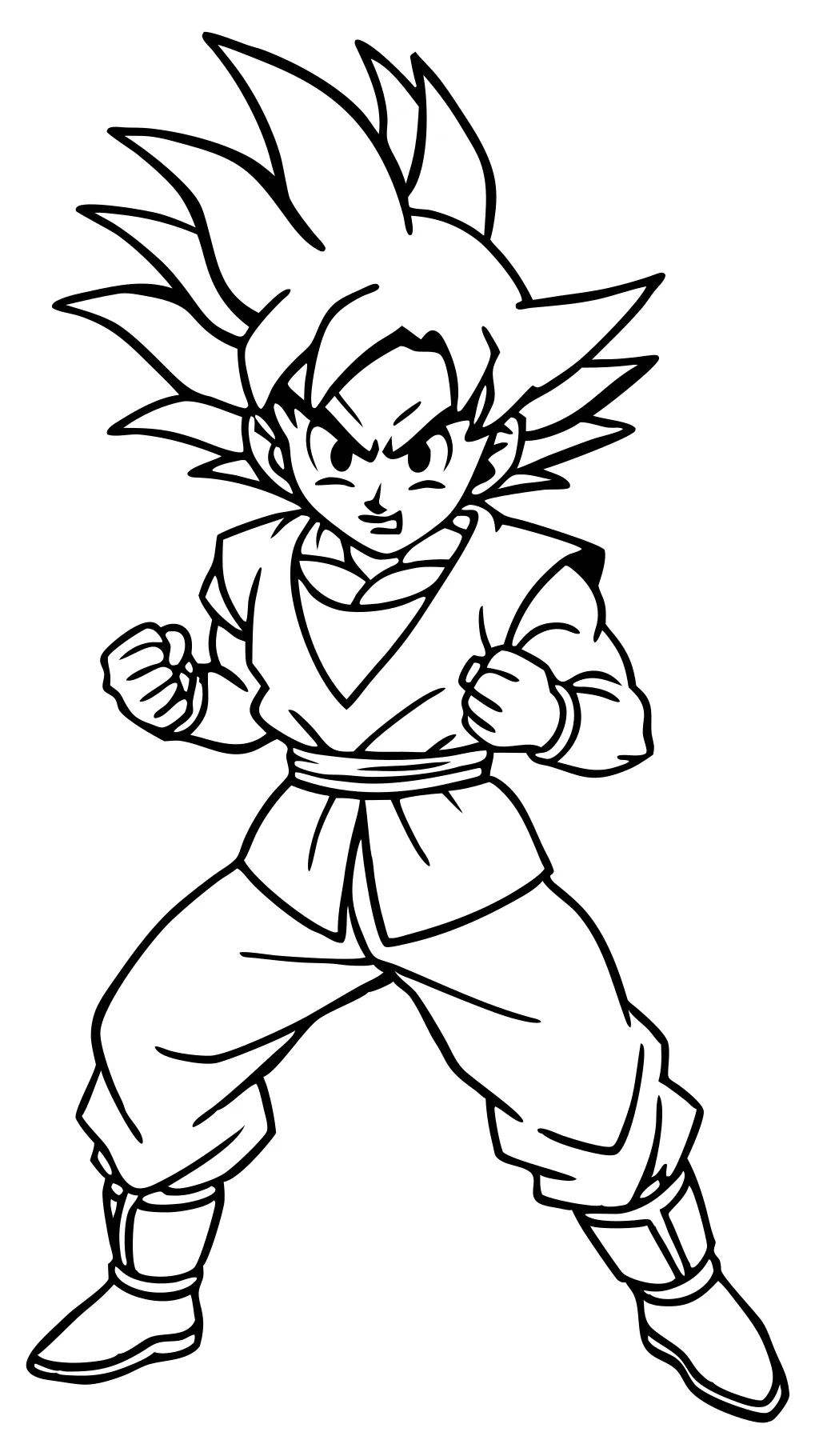 coloriage de fils Goku